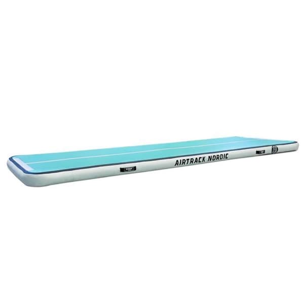 AirTrack Nordic Home 3m Special Edition uppblåsbar gymmatta - med elektrisk luftpump, idealisk för gymnastik - Mint