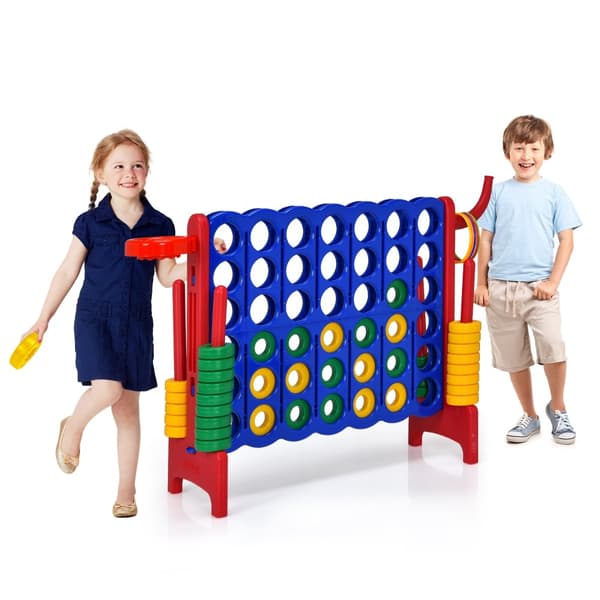Jättespelset, 2,5 fot 4-i-rad, 33x13x30 tum, Grön/Blå