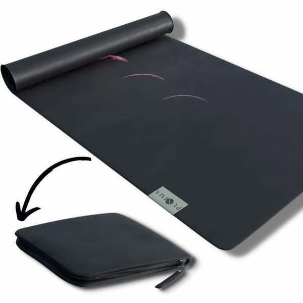 Punima - 1 - RPET Resor yogamatta 2 i 1 + handduk, extra tunn och lätt (0, mm tjock, 4 kg) - Fällbar