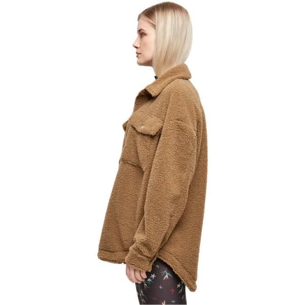 Urban Classics Sherpa Hooded Fleece - brun - XL