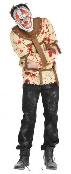 kostym Psycho Clown herrar brun mt M/L