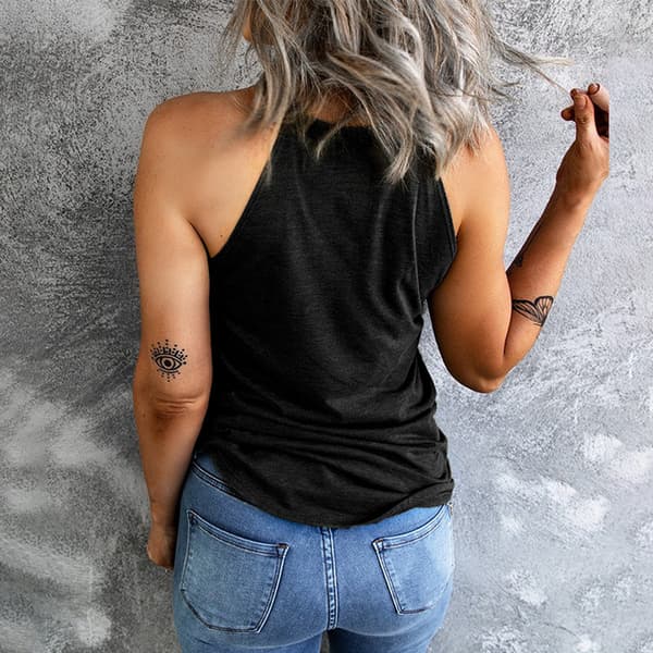 INF Halterneck Tank Top - Svart