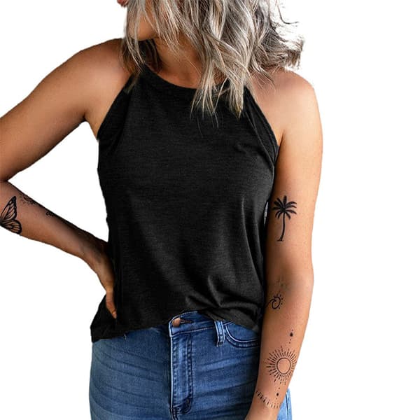 INF Halterneck Tank Top - Svart