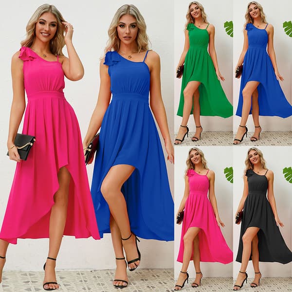 INF Chic Bowknot Cami Dress - Musta