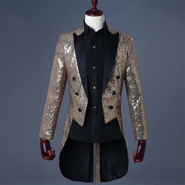 INF Herre Pailletter Smokingjakke, Scene Performance Blazer