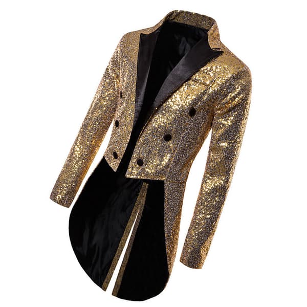 INF Herre Pailletter Smokingjakke, Scene Performance Blazer