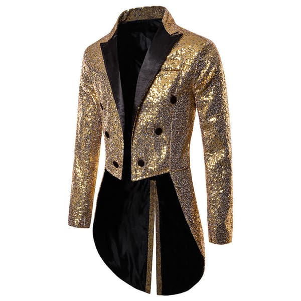 INF Herre Pailletter Smokingjakke, Scene Performance Blazer