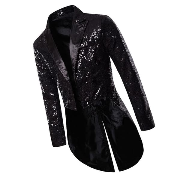 INF Herre Pailletter Smokingjakke, Scene Performance Blazer