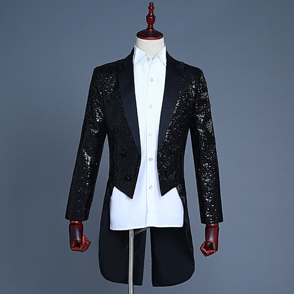 INF Herre Pailletter Smokingjakke, Scene Performance Blazer