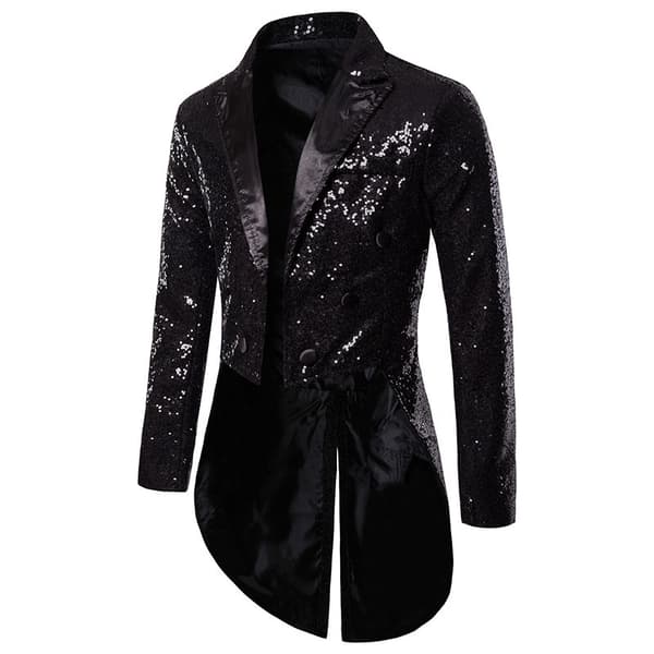 INF Herre Pailletter Smokingjakke, Scene Performance Blazer