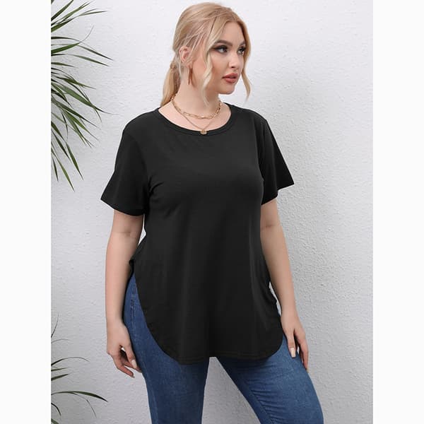 INF Svart t-shirt i plusstorlek