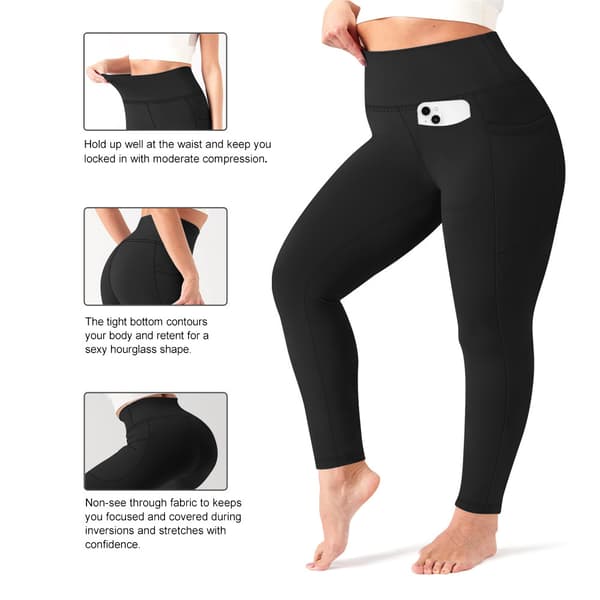 INF Høje Yogabukser - Sort