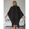 Miniatyrbillede 1 af 5: INF Stilfuld Cardigan Cover-Up i Bomuldsblanding Sort