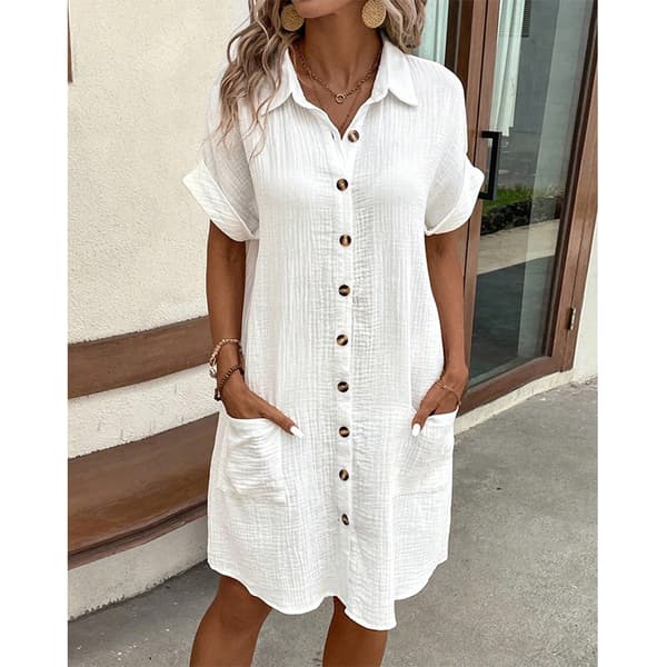 INF Elegant hvid kjole: Komfortabelt og stilfuldt design XXXL