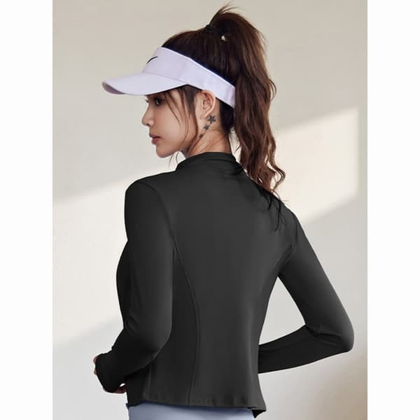 INF Sort Yoga Top med Vaskbar Etiket L