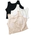 Miniatyrbillede 4 af 4: INF Elegant Dame Silke Tanktop - Rund Hals Ærmeløs Design Sort L