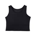 Miniatyrbillede 1 af 4: INF Elegant Dame Silke Tanktop - Rund Hals Ærmeløs Design Sort L
