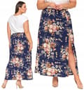 Miniatyrbild 1 av 9: DAMKJOL MAXI med slits i blommor Lång Modern Luftig MORAJ S