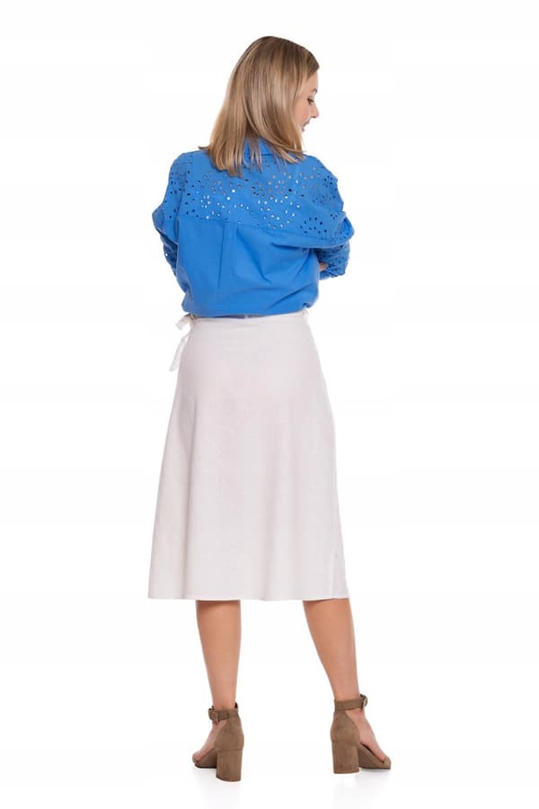 DAMKJOL Trapetsformad med knytning i midjan Linne med slits MORAJ 2XL/3XL