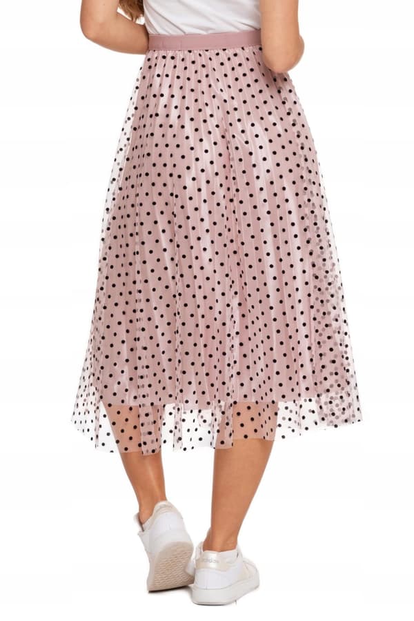 Damkjol med tyll Elegant Modern Luftig Rosa Prickig MORAJ S/M
