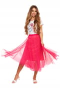 Miniatyrbild 3 av 11: Dam Tyllkjol Elegant MIDI Modern Luftig Rosa TYLL MORAJ S/M