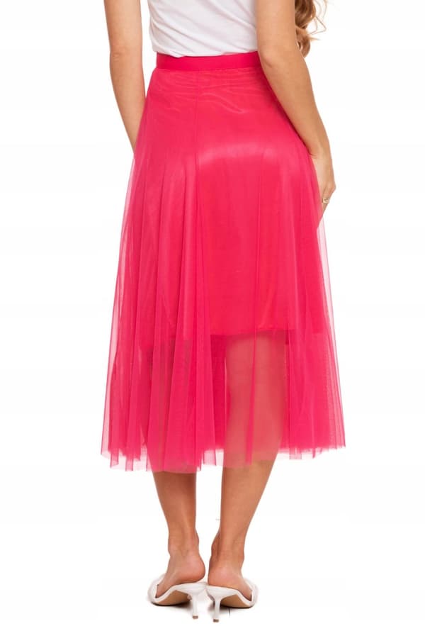 Dam Tyllkjol Elegant MIDI Modern Luftig Rosa TYLL MORAJ S/M