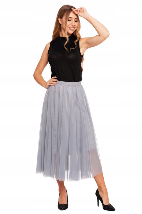 Elegant tylnederdel dame MIDI Moderigtig let luftig tyl MORAJ S/M