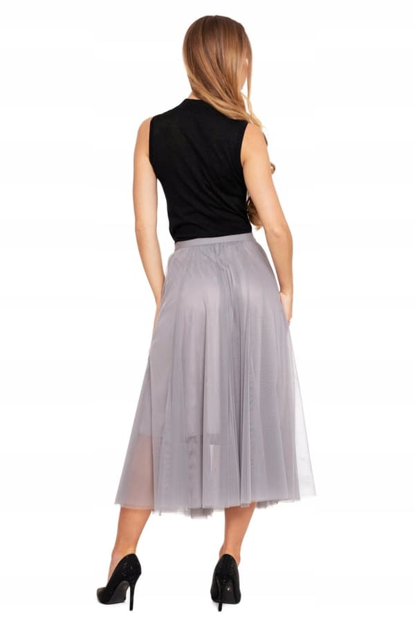 Elegant tylnederdel dame MIDI Moderigtig let luftig tyl MORAJ S/M