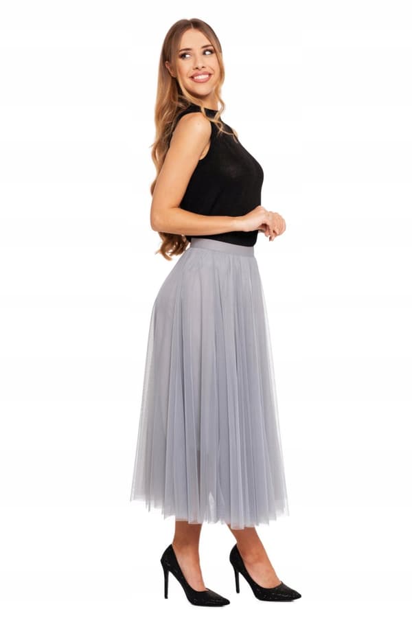 Elegant tylnederdel dame MIDI Moderigtig let luftig tyl MORAJ S/M