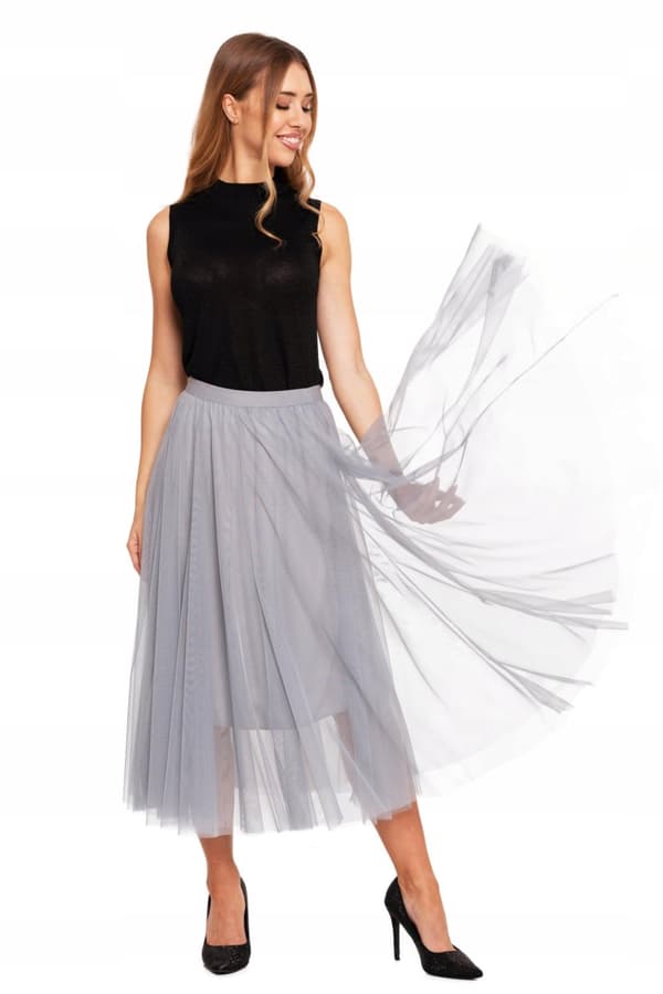 Elegant tylnederdel dame MIDI Moderigtig let luftig tyl MORAJ S/M