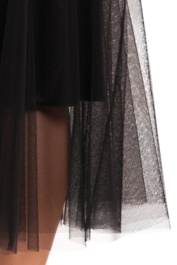 Tidlös tyllkjol för kvinnor Elegant svart Luftig MORAJ L/XL