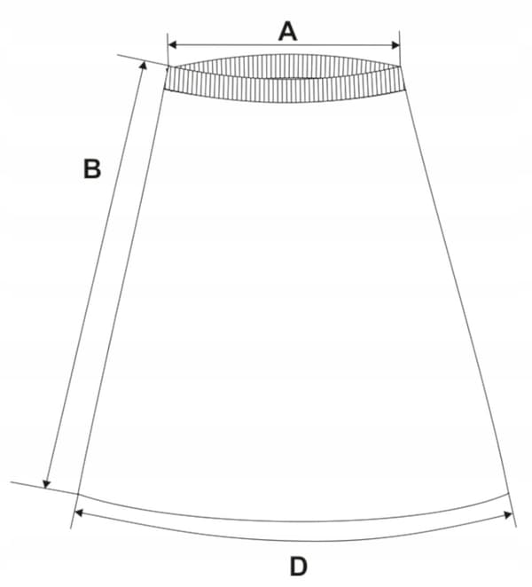 DAMMAKSKILT Elegant med resårband och fickor Viskos MORAJ XL