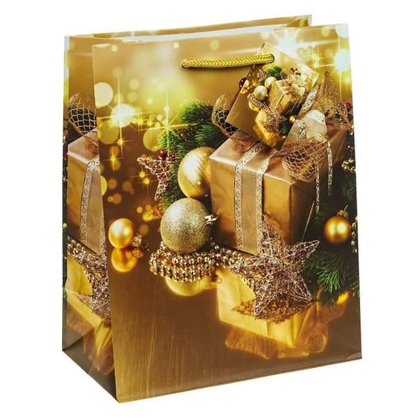TSI 87010 Julklappspåse serie 10, 12 påsar, Storlek: medium (23 x 18 x 10 cm) - 87010-A