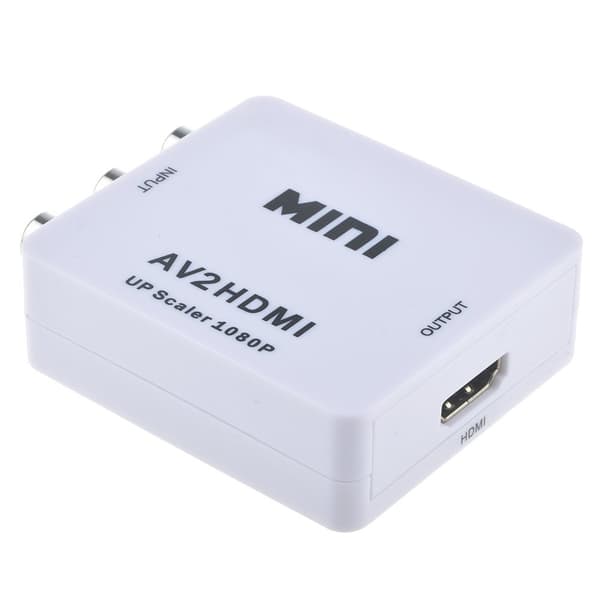 AV TILL 1080p HDMI Adapter - (3x RCA) NTSC / PAL Kompatibel
