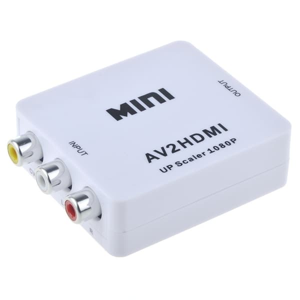 AV TILL 1080p HDMI Adapter - (3x RCA) NTSC / PAL Kompatibel