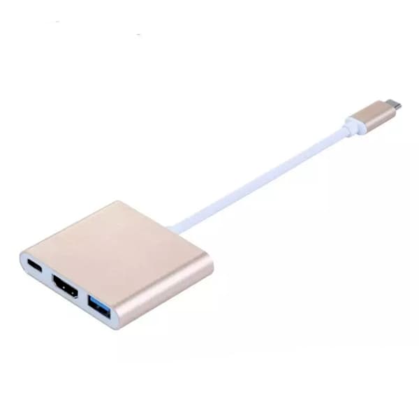 USB-sovitin C-tyyppi HDMI / USB 3.0 - Kulta