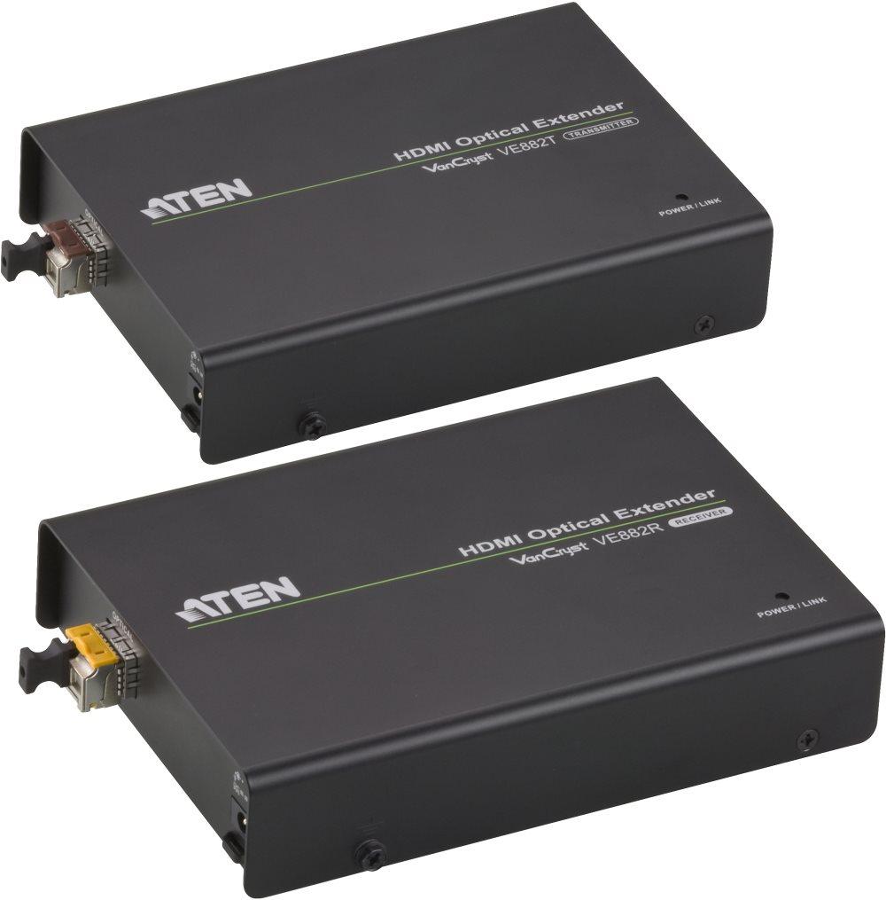 ATEN HDMI-forlænger via fiberkabel, <b>op til 600m</b>, 1080p, 3D, HD
