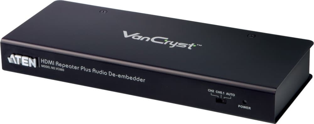 ATEN VanCryst HDMI-forstærker med lydadskillelse, 2xHDMI 19-pin hun,