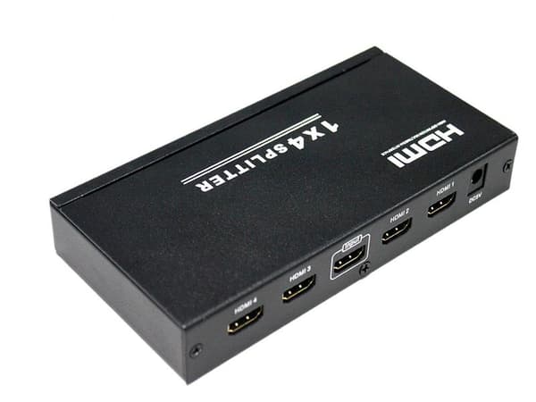 HDMI Splitter 1x4 (4 utganger) med støtte for 3D - HDCP v1.4