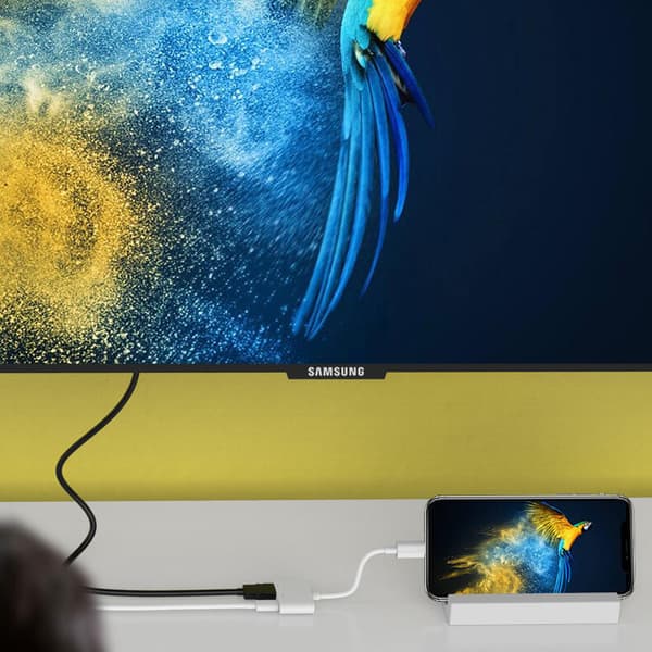 SiGN Lightning till HDMI-adapter 5V, 1A - Vit