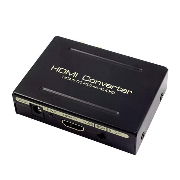 Lydsplitter, HDMI till HDMI + SPDIF + RCA - USB