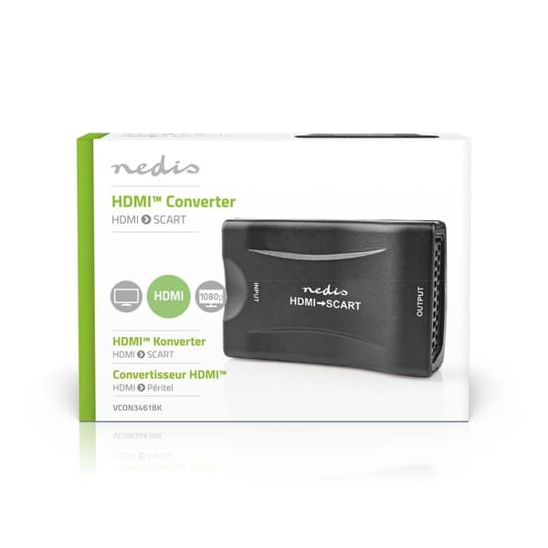 Nedis HDMI ™ Converter | HDMI™ Input | SCART Hun | 1-vejs | 1080p | 1.2 Gbps | ABS | Sort
