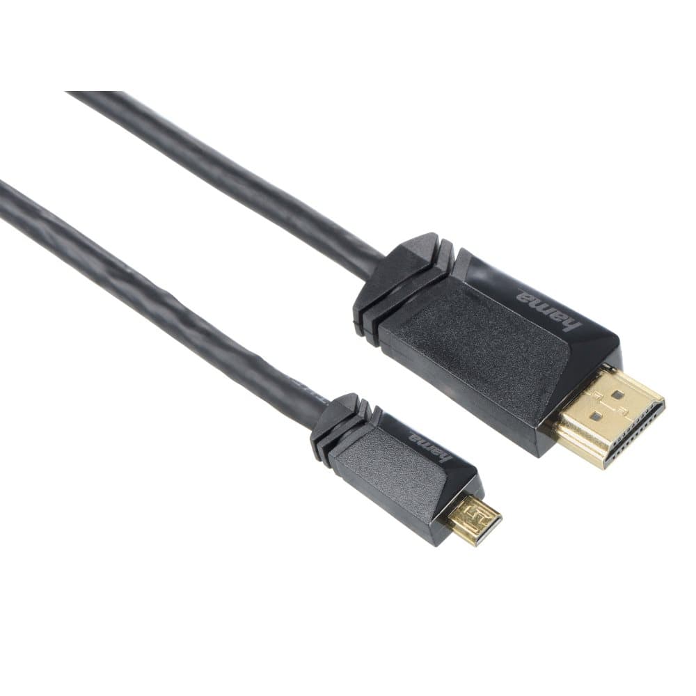 HAMA Kabel HDMI Ethernet HDMI A-HDMI Micro D Svart 1.5m