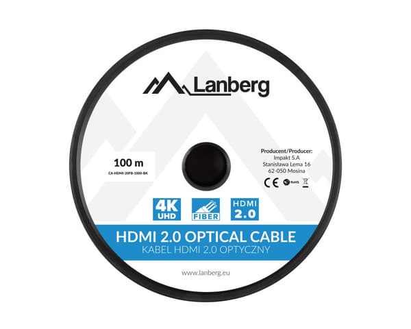 HDMI til HDMI AOC V2.0 Optisk 100 Meter