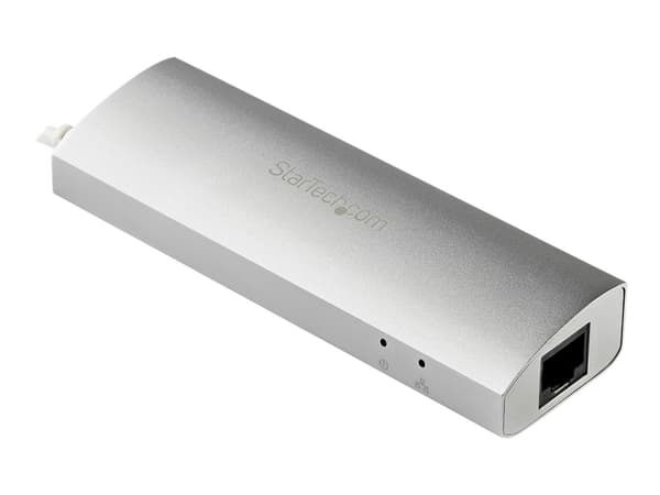 StarTech.com USB 3.0-hub med 3 portar och Gigabit Ethernet - upp till 5 Gbps - Bärbar USB-portförlängare med inbyggd kabel (ST3300G3UA) - Hub - 3 x S
