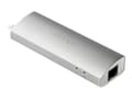 Miniatyrbild 4 av 5: StarTech.com USB 3.0-hub med 3 portar och Gigabit Ethernet - upp till 5 Gbps - Bärbar USB-portförlängare med inbyggd kabel (ST3300G3UA) - Hub - 3 x S
