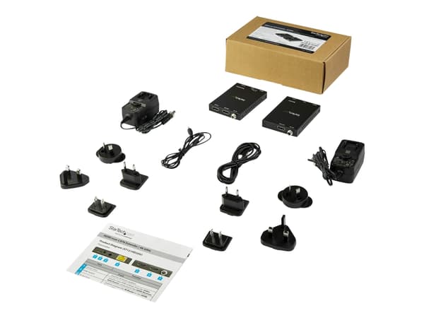 StarTech.com HDMI over CAT6 Extender Kit - 4K 60Hz - HDMI Balun Kit - Signal up to 165 ft / 50m - HDR - 4:4:4 - 7.1 Audio Support (ST121HD20V) - Vide