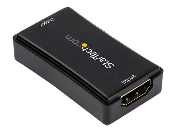 StarTech.com 45ft / 14m HDMI Signal Booster - 4K 60Hz - USB Powered - HDMI Inline Repeater & Amplifier - 7.1 Audio Support (HDBOOST4K2) - Video/lyd-f