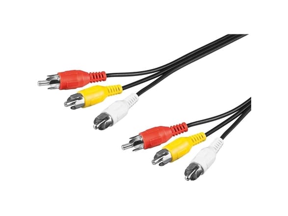 Goobay 50380, 1,5 m, 3 x RCA, 3 x RCA, Hankjønn, Hankjønn, Rød, Hvit, Gult