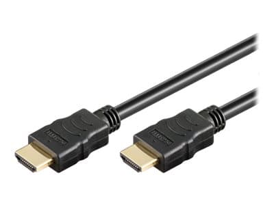 goobay HiSpeed/wE - HDMI-kabel med Ethernet - HDMI plugg til HDMI plugg - 50 cm - svart